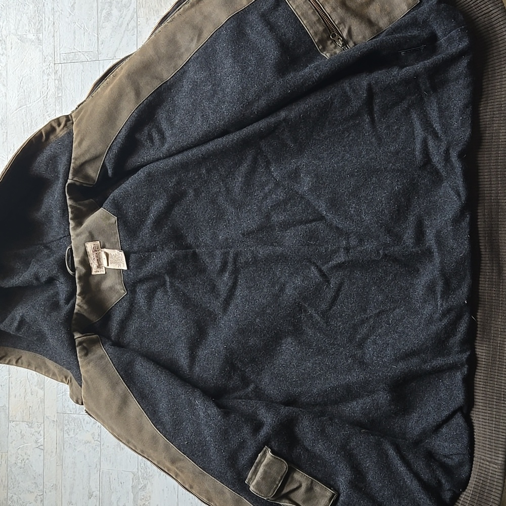L.L. Bean Vintage Mens Size Large Tall Katahdin Iron Works Bomber Work Jacket LT - Picture 9 of 12